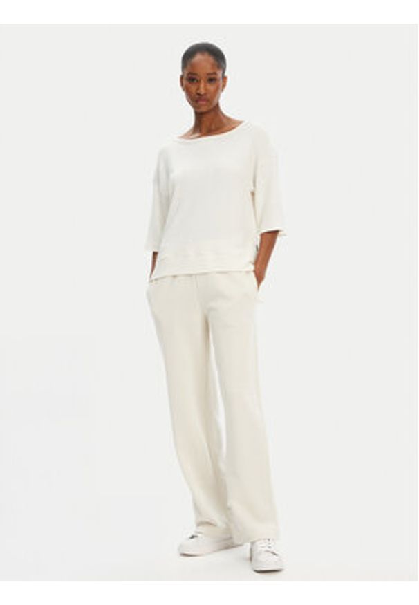 BOSS Bluzka Ottoman 50540029 Écru Relaxed Fit