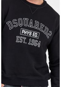 DSQUARED2 Czarna bluza męska z logo phys ed., Rozmiar M. Kolor: czarny