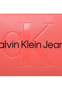 Calvin Klein Jeans Torebka Sculpted Camera Pouch2I Mono K60K610681 Koralowy. Kolor: pomarańczowy. Materiał: skórzane #2