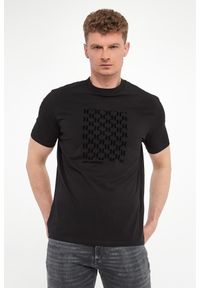Karl Lagerfeld - T-shirt męski z haftem KARL LAGERFELD. Wzór: haft #1