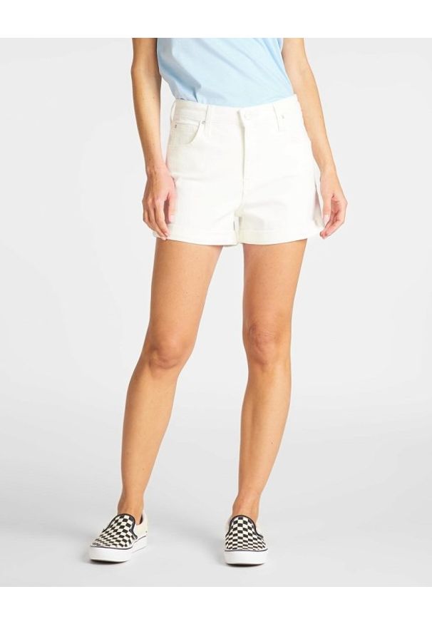 Lee - LEE RELAXED SHORT DAMSKIE SZORTY JEANSOWE L31KKW36. Materiał: jeans