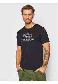 Alpha Industries T-Shirt Basic 118505 Czarny Regular Fit. Kolor: czarny. Materiał: bawełna