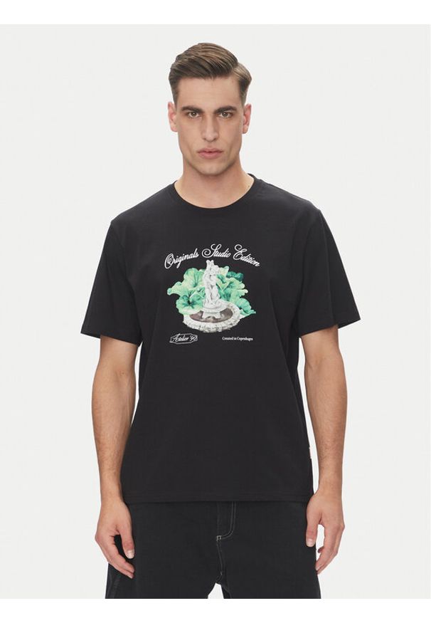 Jack & Jones - Jack&Jones T-Shirt Hydra 12277248 Czarny Relaxed Fit. Kolor: czarny. Materiał: bawełna