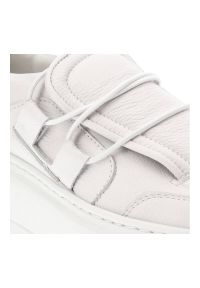 Białe Sneakersy Armodo Stylowe Obuwie Na Platformie. Zapięcie: rzepy. Kolor: biały. Materiał: jeans, syntetyk, materiał. Obcas: na platformie #8