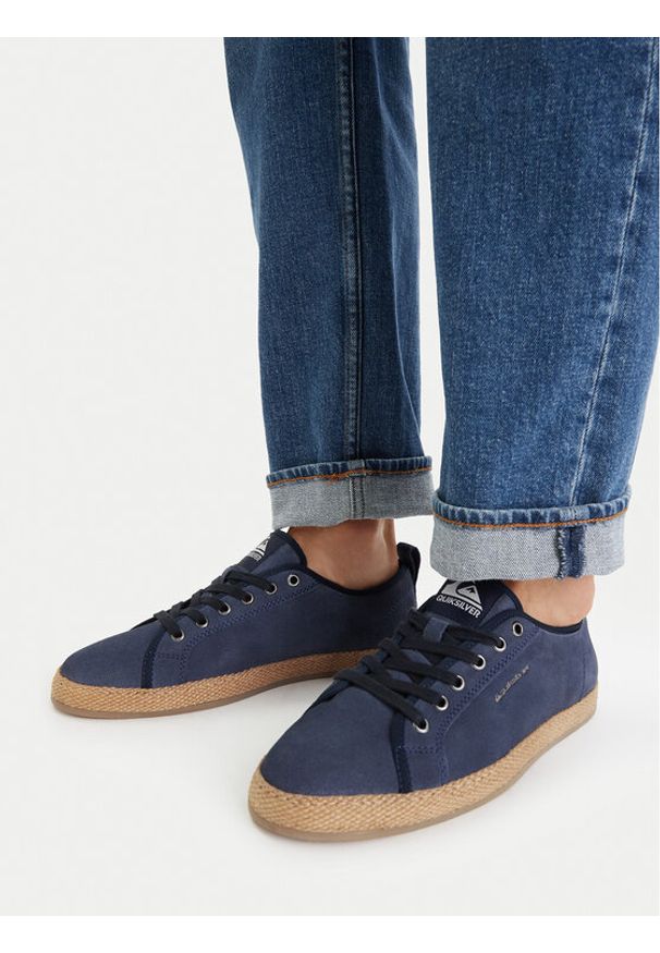 Quiksilver Espadryle EO-ESPRINT-07 MI08 Granatowy. Kolor: niebieski. Materiał: skóra, zamsz