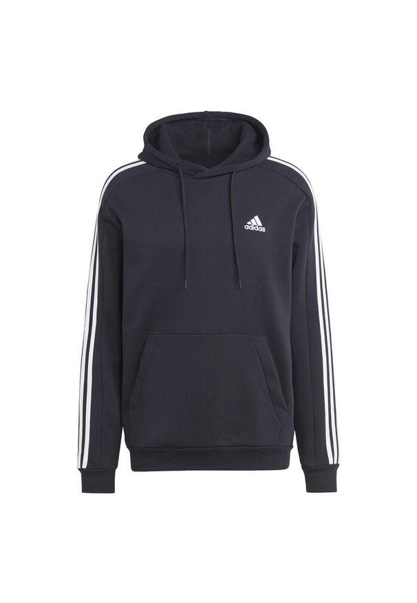 Adidas - Bluza męska adidas Essentials Fleece 3-Stripes Hoodie. Typ kołnierza: kaptur. Kolor: czarny, biały, wielokolorowy. Materiał: polar, materiał