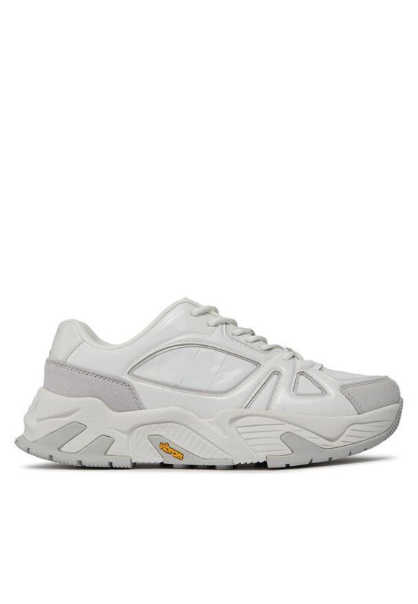 Calvin Klein Jeans Sneakersy Vibram Runner Low Mix Nbs Lum YM0YM00880 Biały. Kolor: biały. Materiał: skóra