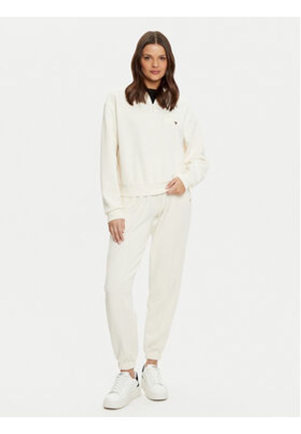 Guess Bluza V5RQ10 KCAY2 Écru Regular Fit. Materiał: syntetyk