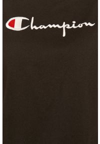 Champion - T-shirt. Okazja: na co dzień. Kolor: czarny. Materiał: dzianina. Wzór: aplikacja. Styl: casual #2