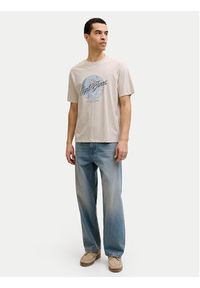 Jack & Jones T-Shirt Honolulu 12288088 Beżowy Regular Fit. Kolor: beżowy. Materiał: bawełna #7