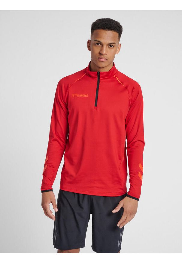 Bluza Hummel Half Zip hmlAUTHENTIC Pro. Kolor: czerwony, wielokolorowy, szary, brązowy. Sezon: zima, jesień. Sport: fitness