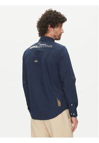 La Martina Koszula Alfred MAC601 PP483 Granatowy Regular Fit. Kolor: niebieski. Materiał: bawełna #3