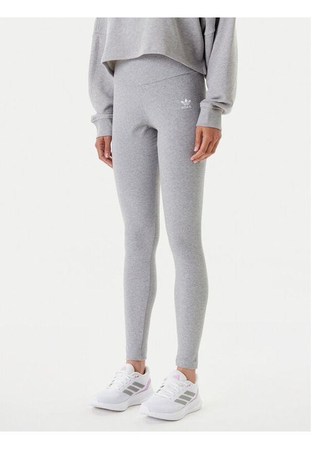 Adidas - adidas Legginsy Essentials IY9646 Szary Slim Fit. Kolor: szary. Materiał: bawełna