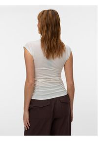 Vero Moda T-Shirt Avasarah 10342876 Biały Slim Fit. Kolor: biały. Materiał: lyocell #5