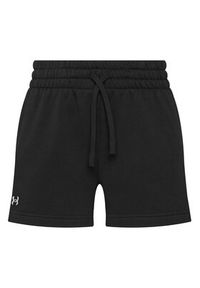 Under Armour Szorty sportowe Rival Fleece Short 1382723-001 Czarny Loose Fit. Kolor: czarny. Materiał: bawełna #7