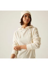 Regatta - Bluza damska z kapturem Mayse. Typ kołnierza: kaptur. Kolor: beżowy. Materiał: dzianina, bawełna, polar. Wzór: melanż. Sport: turystyka piesza #1