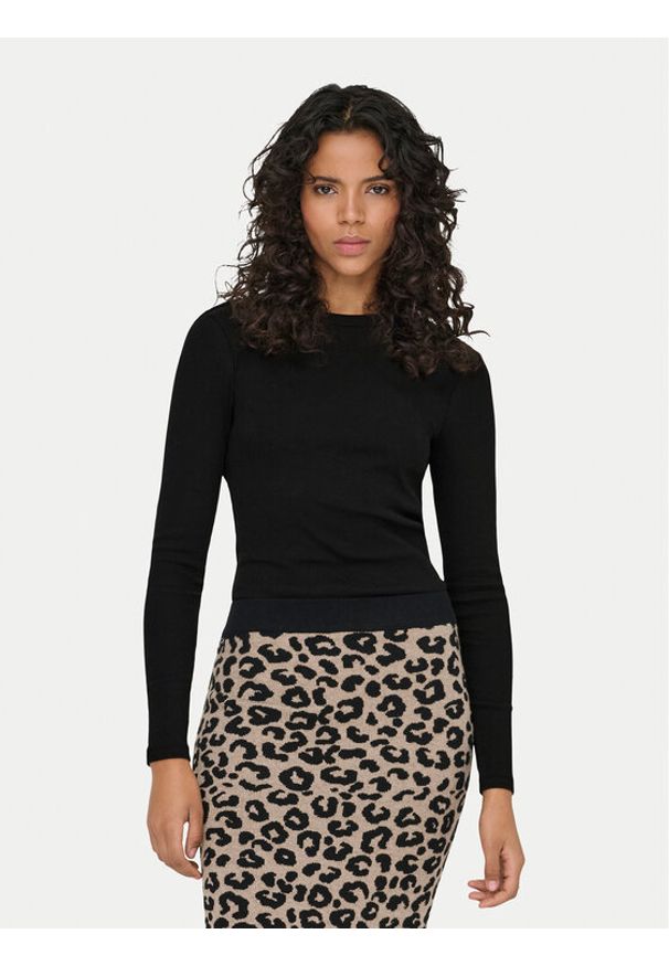 only - ONLY Bluzka Val 15371305 Czarny Regular Fit. Kolor: czarny. Materiał: bawełna