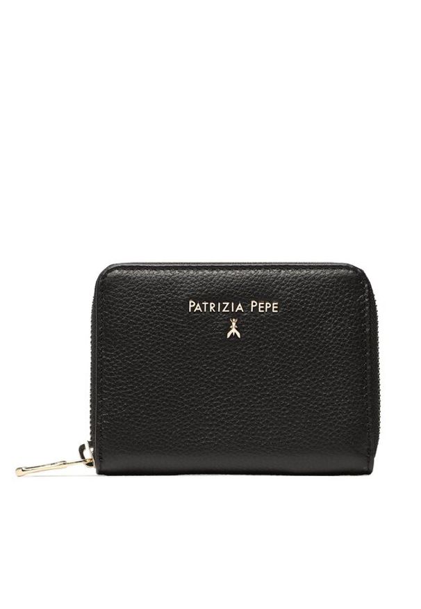 Patrizia Pepe Duży Portfel Damski CQ8512/L001 K103 Czarny. Kolor: czarny. Materiał: skóra
