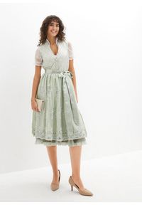 bonprix - Bluzka w ludowym stylu z koronkowymi rękawami. Kolor: biały. Materiał: koronka. Styl: elegancki #2