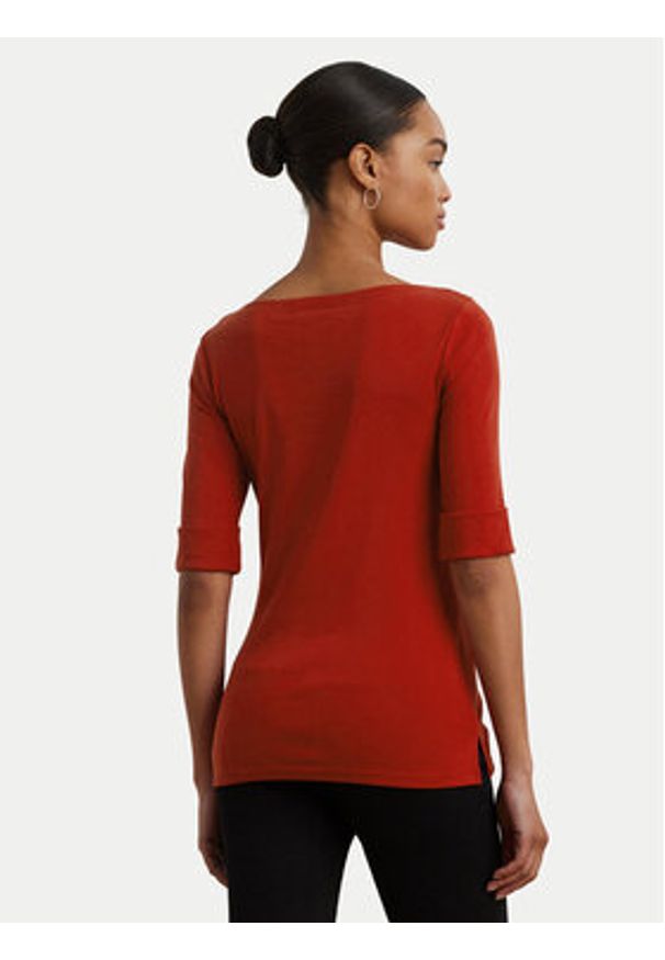 Lauren Ralph Lauren - LAUREN RALPH LAUREN Bluzka 200654963193 Czerwony Slim Fit. Kolor: czerwony. Materiał: bawełna
