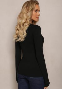 Renee - Czarny Sweter Ianothea. Kolor: czarny. Długość rękawa: długi rękaw. Długość: długie. Wzór: jednolity. Styl: klasyczny #3
