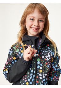 UNUO - Kurtka softshellowa dziecięca z polarem Slim, czarny, Garden. Kolor: czarny. Materiał: materiał, poliester, softshell. Sezon: jesień, wiosna