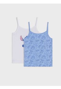 Sinsay - Koszulki na ramiączkach 2 pack Stitch - biały. Kolor: biały. Długość rękawa: na ramiączkach