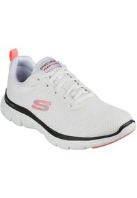 skechers - Adidasy Skechers Flex Appeal 4.0-brilliant Vie, Kobiety. Kolor: biały. Materiał: materiał