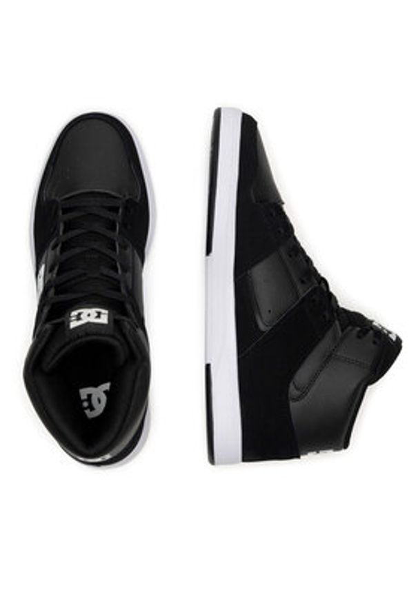 DC Shoes Sneakersy CURE HI TOP ADYS400072-BKW Czarny. Kolor: czarny. Materiał: skóra