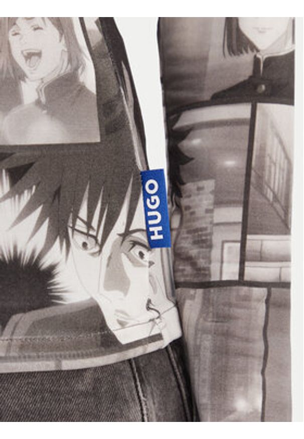 Hugo - HUGO Bluzka Diraluna 50555473 Szary Regular Fit. Kolor: szary. Materiał: wiskoza