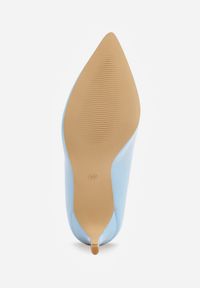 Renee - Niebieskie Szpilki Vices w Klasycznym Stylu Naolita. Kolor: niebieski. Wzór: gładki, aplikacja. Obcas: na szpilce. Styl: klasyczny #8