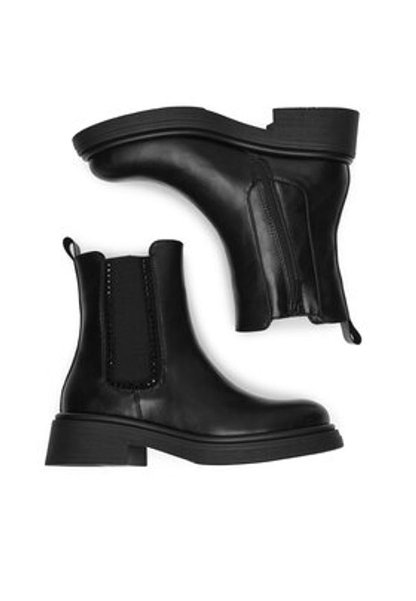 Jenny Fairy Botki WS6368-01 Czarny. Kolor: czarny. Materiał: skóra