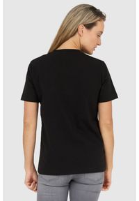 Kenzo - KENZO Czarny t-shirt damski z czerwonym logo, Rozmiar M. Kolor: czarny