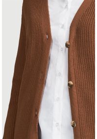 Cellbes - Rozpinany sweter z bawełny. Okazja: na co dzień. Typ kołnierza: dekolt w kształcie V. Kolor: czerwony. Materiał: bawełna. Długość: długie. Wzór: melanż. Styl: casual