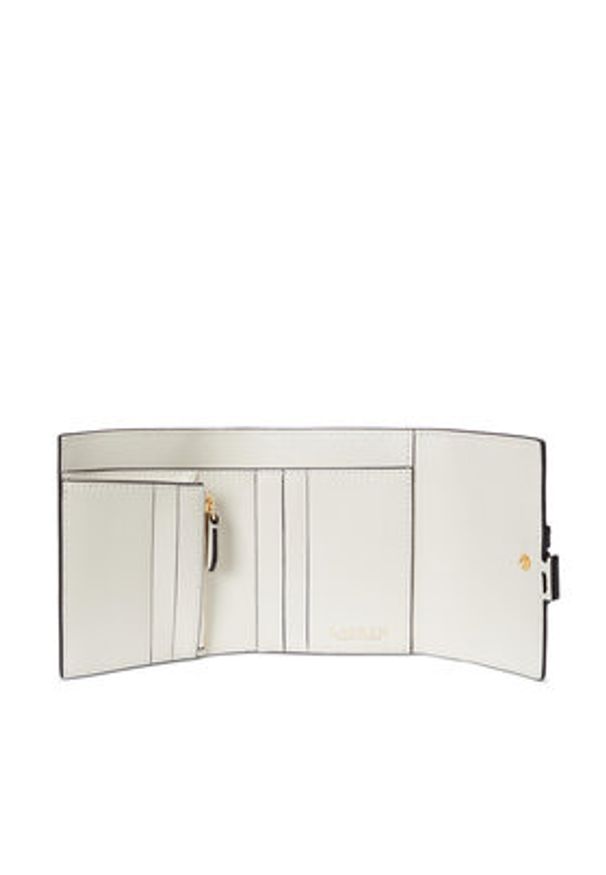 Lauren Ralph Lauren - LAUREN RALPH LAUREN Mały Portfel Damski 432966782003 Biały. Kolor: biały. Materiał: skóra