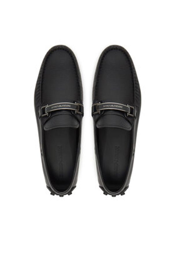 Emporio Armani Mokasyny X4B151 XN882 K001 Czarny. Kolor: czarny. Materiał: skóra