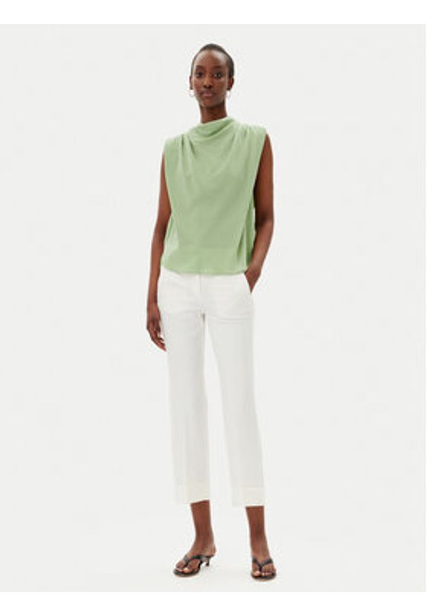 Marella Bluzka Dondolo 2513161192200 Zielony Regular Fit. Kolor: zielony. Materiał: jedwab