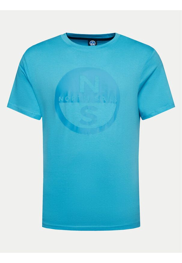North Sails T-Shirt Basic 692972 Niebieski Regular Fit. Kolor: niebieski. Materiał: bawełna
