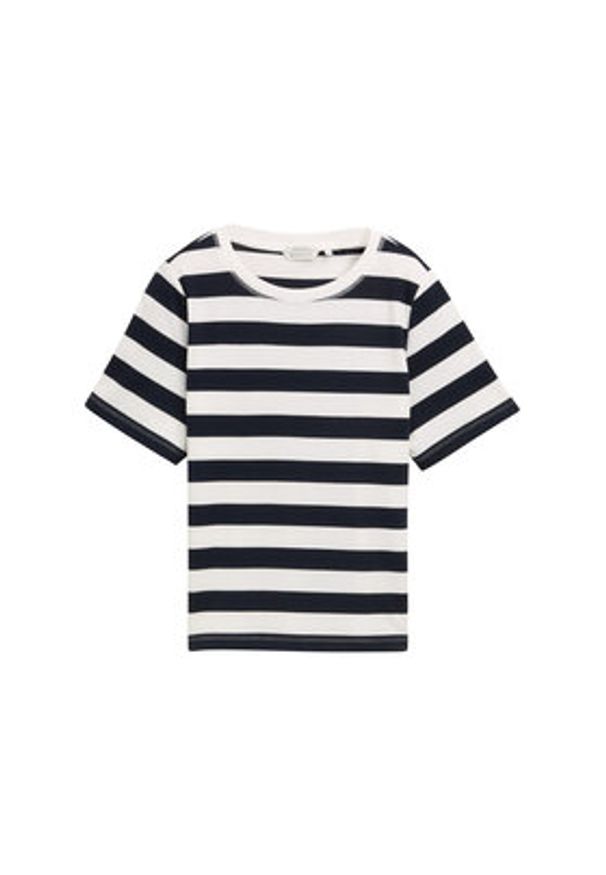 Tom Tailor Bluzka 1045964 Granatowy Regular Fit. Kolor: niebieski. Materiał: bawełna