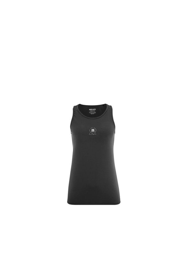 Koszulka damska tank top Millet Cimaï Tech Tank W czarny Active Fit. Kolor: czarny. Materiał: tkanina, mesh. Styl: sportowy
