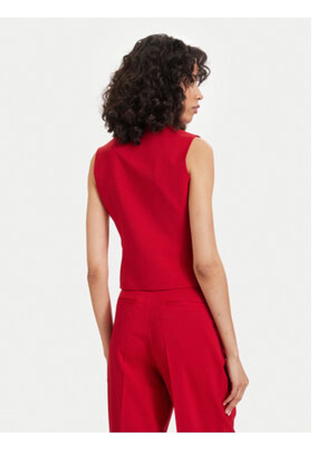 TOMMY HILFIGER - Tommy Hilfiger Kamizelka WW0WW48882 Czerwony Regular Fit. Kolor: czerwony. Materiał: syntetyk