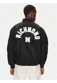 Richmond X Kurtka bomber UMP25070GB Czarny Regular Fit. Kolor: czarny. Materiał: syntetyk #3