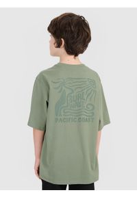 4f - 4F T-shirt oversize z nadrukiem chłopięcy - turkusowy 164 (13-14 lat). Okazja: na co dzień. Kolor: turkusowy. Materiał: dzianina, bawełna, jersey. Długość rękawa: krótki rękaw. Długość: krótkie. Wzór: nadruk. Sezon: lato. Styl: klasyczny, sportowy, casual
