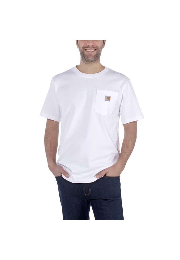 Koszulka sportowa męska T-shirt Carhartt Heavyweight Pocket K87. Kolor: biały