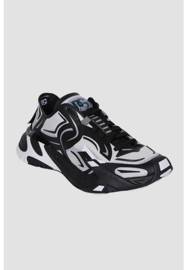 Dolce and Gabbana - DOLCE & GABBANA Czarne sneakersy Fast, Rozmiar 45. Kolor: czarny