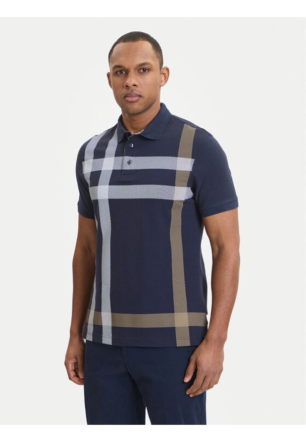 Barbour Polo Blaine MML1117NY94 Granatowy Regular Fit. Typ kołnierza: polo. Kolor: niebieski. Materiał: bawełna