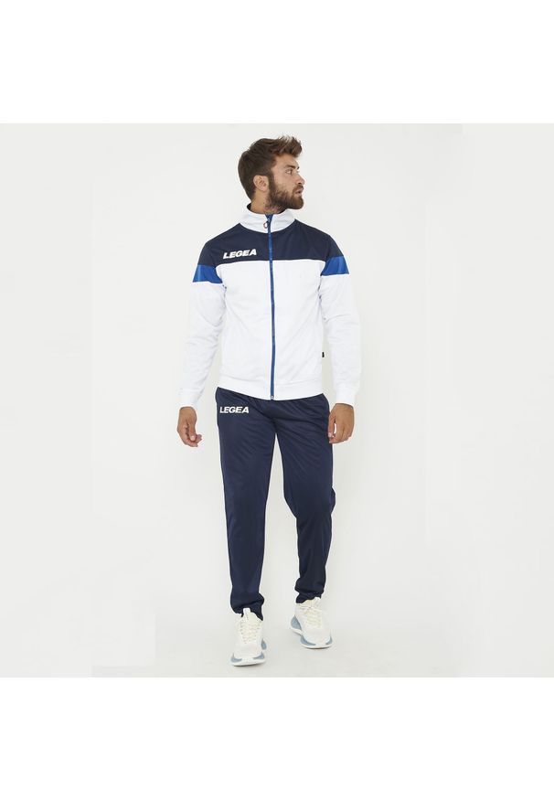 LEGEA - Komplet dresowy BOLIVIA CUBA oversize. Kolor: niebieski, wielokolorowy, biały. Materiał: dresówka. Wzór: haft. Sport: fitness