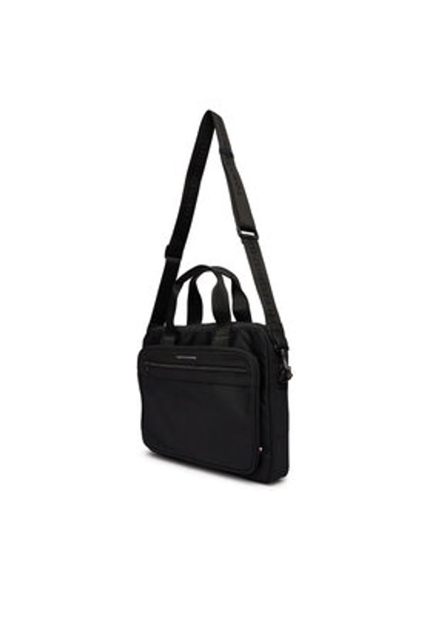 TOMMY HILFIGER - Tommy Hilfiger Torba na laptopa Th Repreve Computer Bag AM0AM14149 Czarny. Kolor: czarny. Materiał: materiał