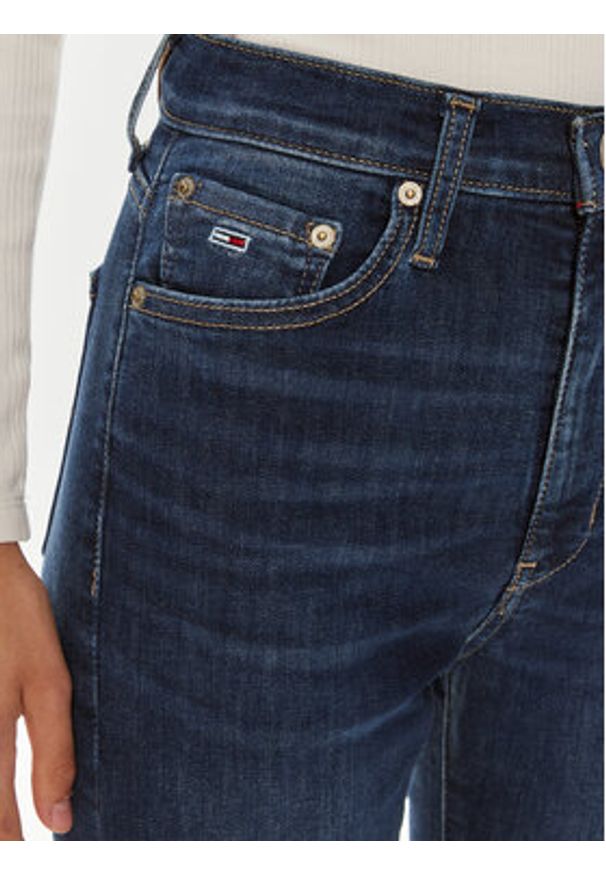 Tommy Jeans Jeansy Sylvia DW0DW19258 Granatowy Skinny Fit. Kolor: niebieski