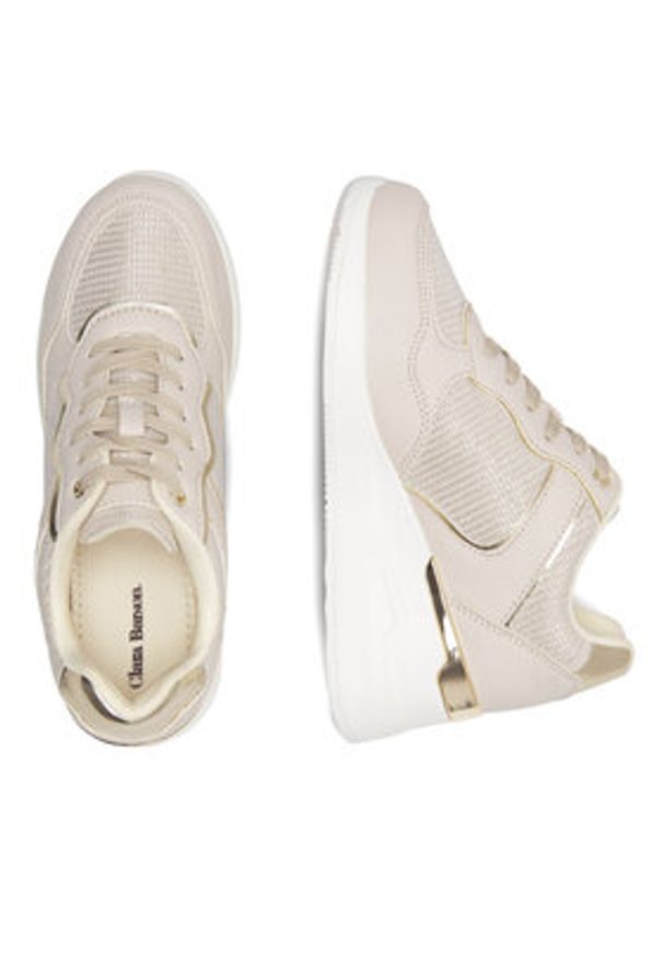 Clara Barson Sneakersy WFA2460-1 Beżowy. Kolor: beżowy. Materiał: skóra